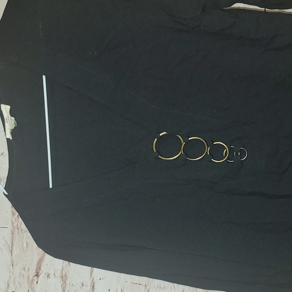 black Entro low cut tunic top sz small - Picture 2 of 6